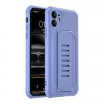 Wholesale Hand Strap Grip Elastic Slim TPU Protective Case Cover for iPhone 12 / 12 Pro 6.1 (Purple)